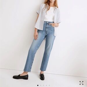 Madewell Light Blue High-Rise Straight Jeans